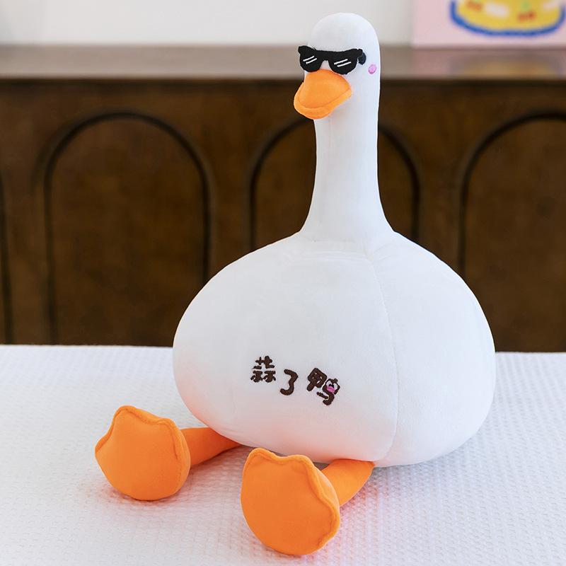 

Creative Garlic Duck Plush Toy Doll Pillow Wearing Sunglasses Garlic Duck Doll Grab Machine To Exchange Doll 50cm