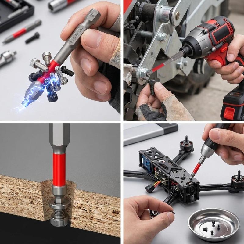10/1PCS Electric Screwdriver Bits 6.5cm Hexagonal Multifunctional S2 Alloy Steel for Impact Wrenches Drills Hardware Fastener