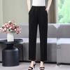 Ice Silk Elastic Waist Casual Pants for Middle-Aged & Elderly Women - Plus Size, Loose Straight-Leg Trousers