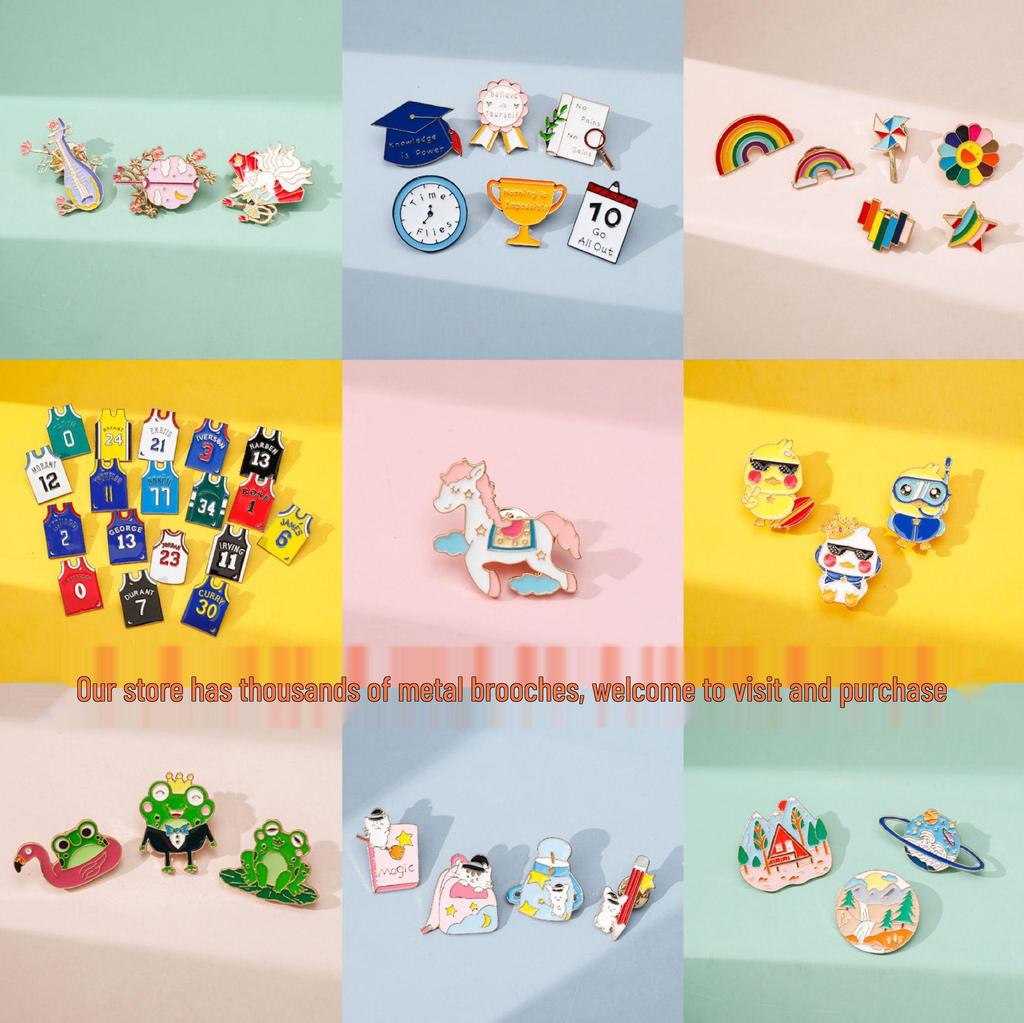 Japanese Fire Spirit Animal Brooch - Trendy Cartoon Alloy Pin for Backpacks & Clothes