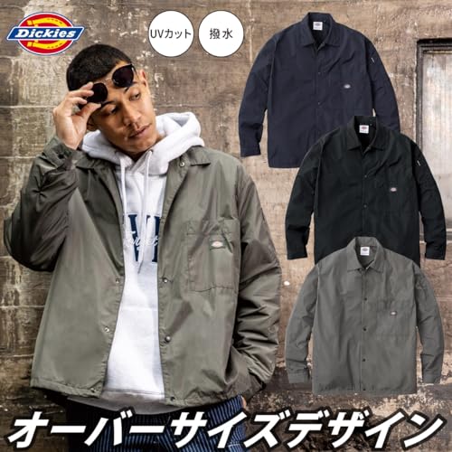 Musashino Uniform Dickies Coach Jacket D-7510, UV Protection, Water-Repellent, Outerwear, Workwear, with Dickies Sticker (046-D-7510-with Sticker) (Na