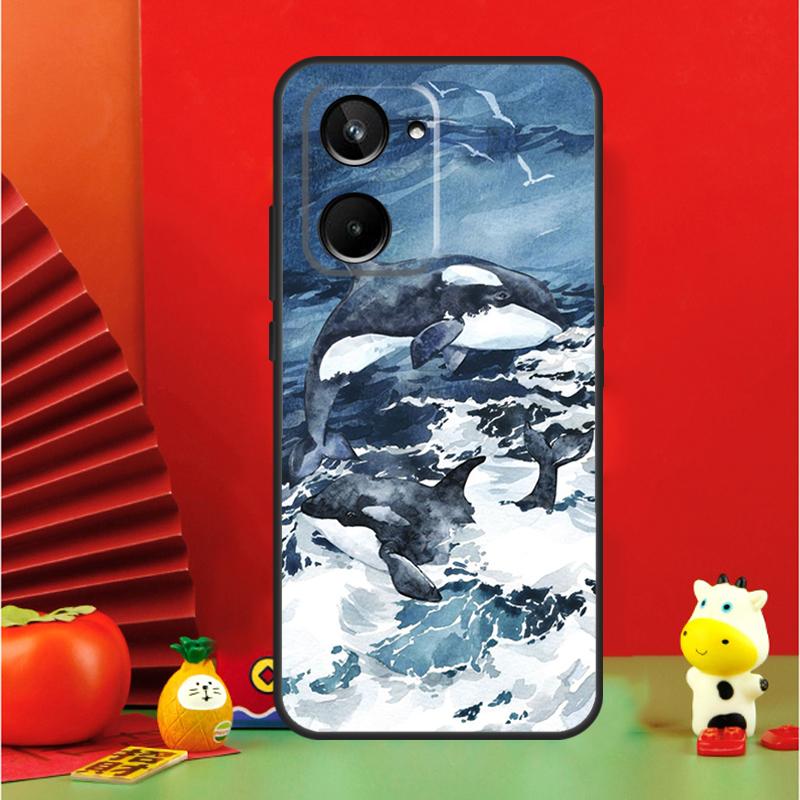 Shark and Killer Whale For Realme 10 11 12 13 14 Pro Plus 15 GT7 Pro GT6 C65 C67 C63 C61 C55 C51 C53 C35 C75 Case