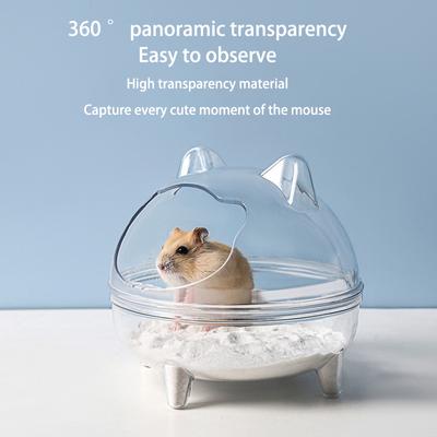 Hamster Şeffaf Banyo Küçük Evcil Hayvan Kum Banyosu Kafesi Büyük Kapasiteli Sıçramayı Önler Banyo Şeffaf Duş Odası Aksesuarları