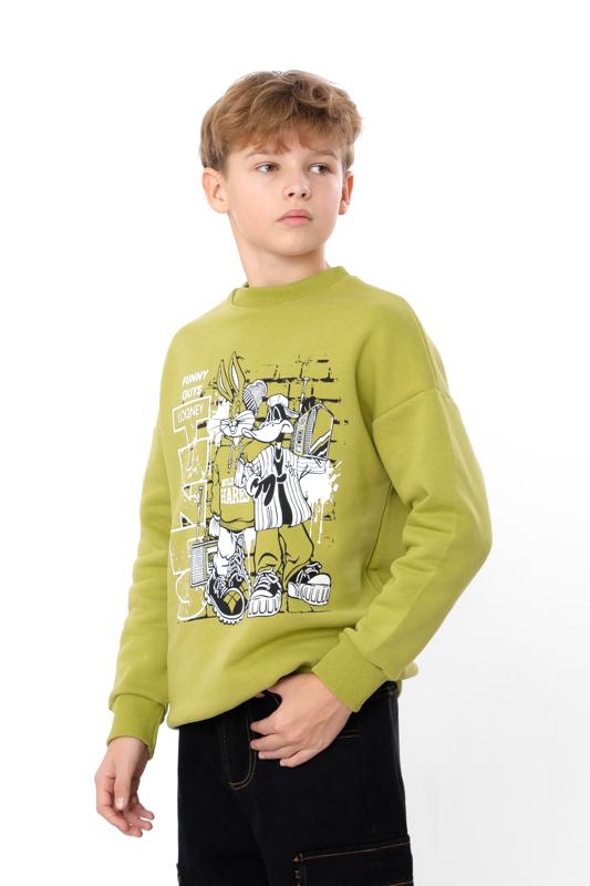 Boys’ Warm Oversize Sweatshirt with Graphic, Winter, 6393-025-33-1-2 HC