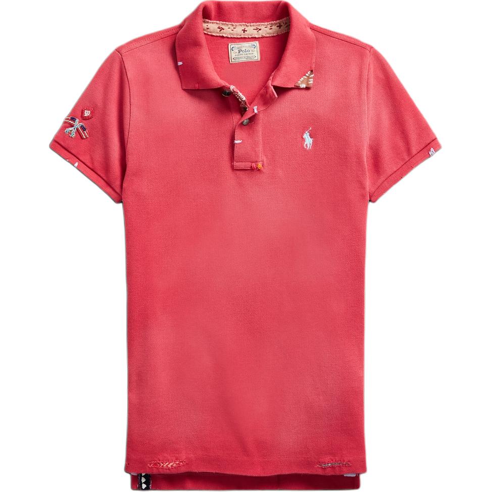 Polo Ralph Lauren Embroidered Decoration Solid Color Vintage Short Sleeve Polo Shirt Slim Fit Women tops WMPOKNINN820482-610