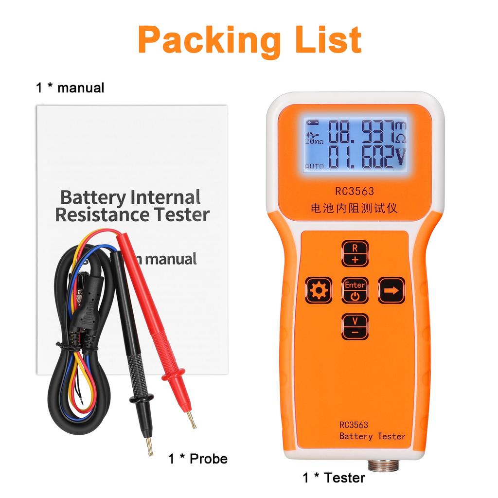 RC3563 18650 Akku Spannung Innenwiderstand Tester Hohe Präzision Trithium Lithium-Eisenphosphat Akku Tester Echter 4-Draht