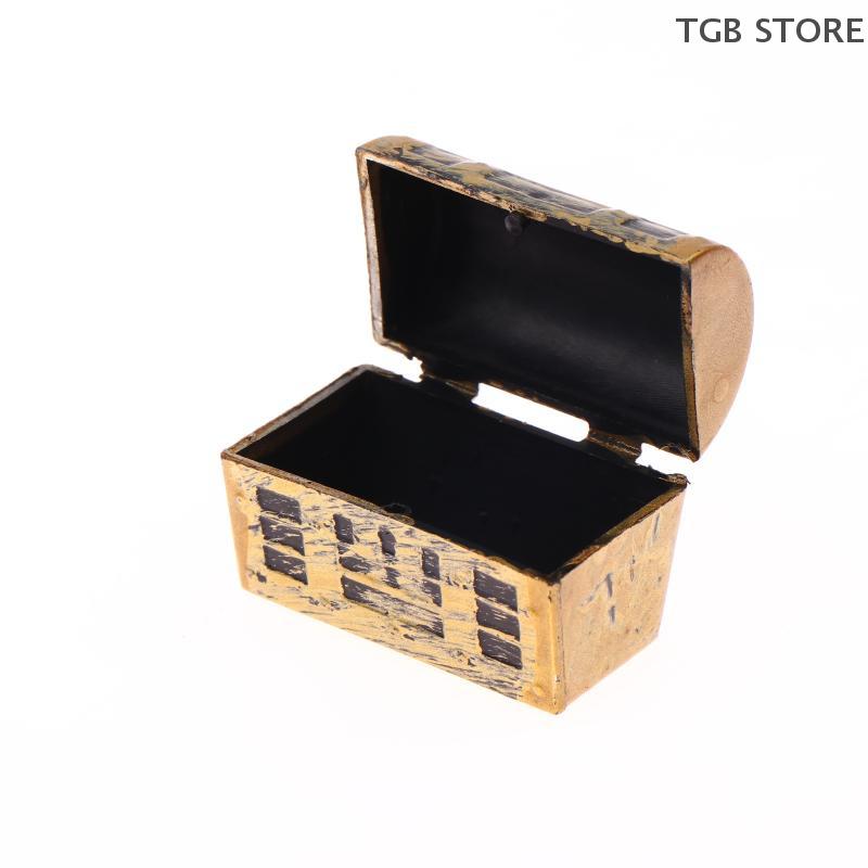 1:12 Dollhouse Miniature Pirate Treasure Chest Ingot Gold Bar Furniture Home Model Decor Toy Doll House Accessories