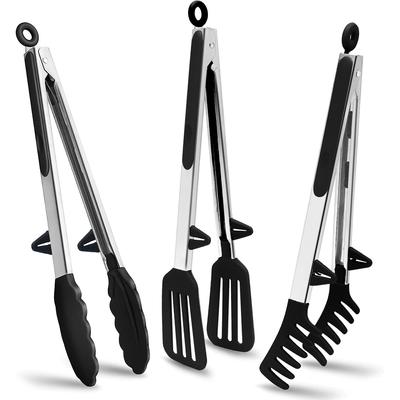 Pinze da Cucina Silicone Pinze per Alimenti Antiaderenti Clip da Servizio per Cucinare per BBQ Insalata Bistecca Pasta Spaghetti Noodles Utensili da Cucina