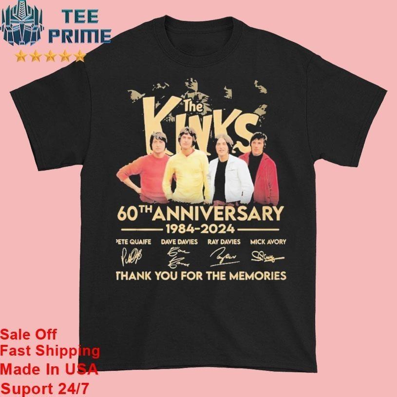 The Kinks 60th Anniversary 1984-2024 Thank You For The Memories T-Shirt DM942 Unisex T-Shirt S