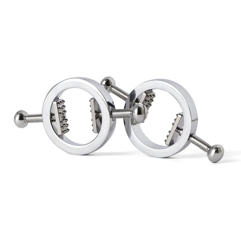 BDSM 1 Pair Nipple Clamps Metal Breast Clips Nipple Stimulator Erotic Toys Sex Slave Restraints Sex Toys For Couple Adult Games