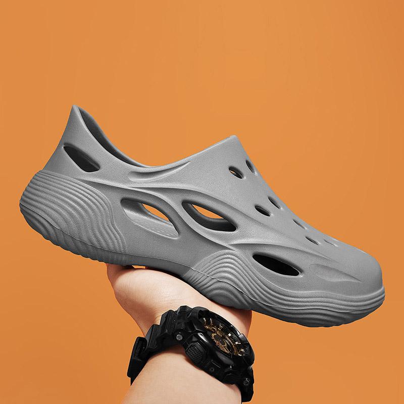 Herren Sommer EVA Sandalen Partnermodelle Strandschuhe Mode Runde Zehenpartie Rutschfest Wasserdicht Lässig Leicht Tragbar
