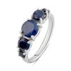 Silver Ring with Natural Sapphire 3.5ct (2089117) 3.06 Gr. 925 Samples