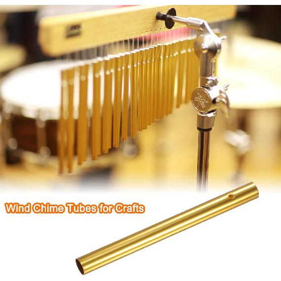 16-Pack Wind Chime Tubes, 4 Sizes Aluminum Metal Wind Bell Empty Tubes for Outside/Adults Arts and Crafts/DIY [Gold]