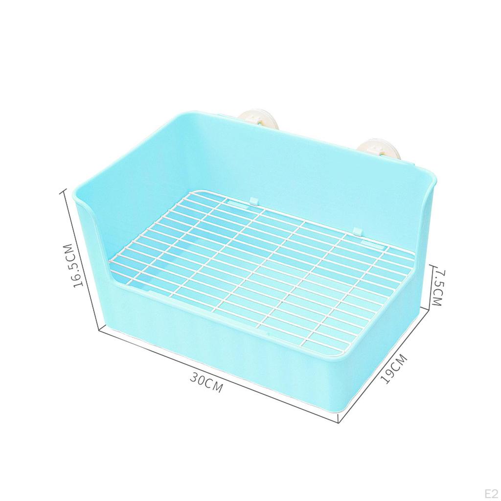 Caja de Esquina para Inodoro de Limpieza Fácil con Rejilla de Barrera Alta para Mascotas