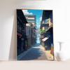 Manga Style Japanese Street Landscape Canvas Prints Night Hut Wall Art Posters for Living Room Coffee House Bar Home Decor Gifts