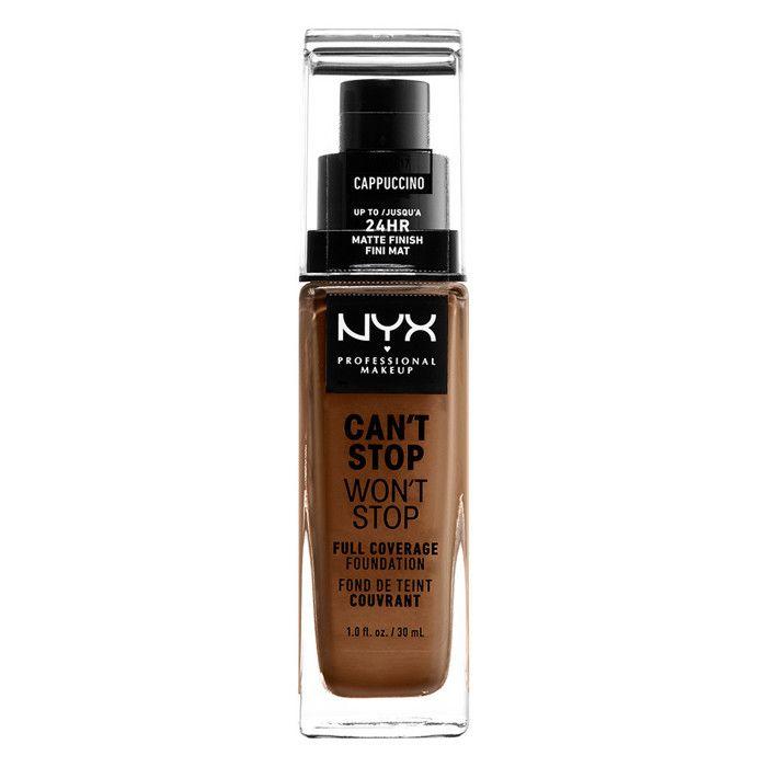 Foundation - Nyx - Cant Stop Wont Stop - Full Coverage - 30ml - Shade Cappuccino