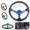 Volantes Auto Sport Drifting 92mm Deep Dish Corn Universal Racing PU Couro Volante 350mm 14 polegadas Liga de Alumínio