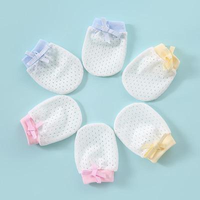 Breathable Baby Mesh Gloves: Thin, Cool, High-Elastic, Anti-Scratch, Lace-up, Adjustable