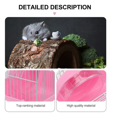 Pink Hamster Cage Multifunction Spacious Pet for Hamsters Rats Chinchillas Small Pet Supplies Hamster Cage