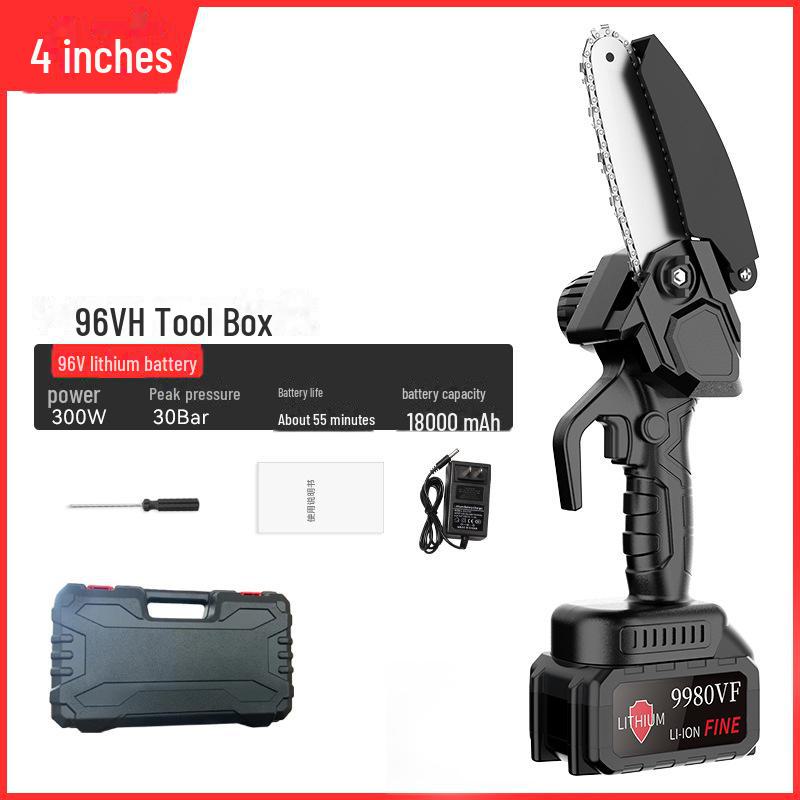 High-Power Rechargeable Handheld Electric Chainsaw for Tree Pruning and Logging