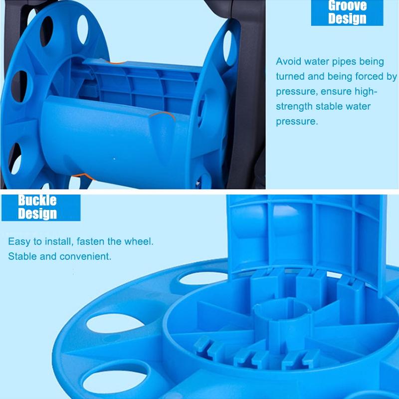 Garden Portable Water Hose Reel Holder 25M Hose Reel Watering Hose Pipe Clip For Household Irrigation Tool and Wash car blue