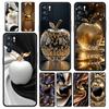 Happy Black Apple Phone Case For Oppo A17 A31 A54 A57 A78 A79 A98 Find X5 X6 Reno 6 7 8 10 11 12 13 F Pro 5G Soft TPU Cover Bags