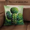 2D Bohemian Cactus Print Throw Pillow Covers Pattern Cushion Cover Suitable For Sofa Bedroom Car Pillow Cover