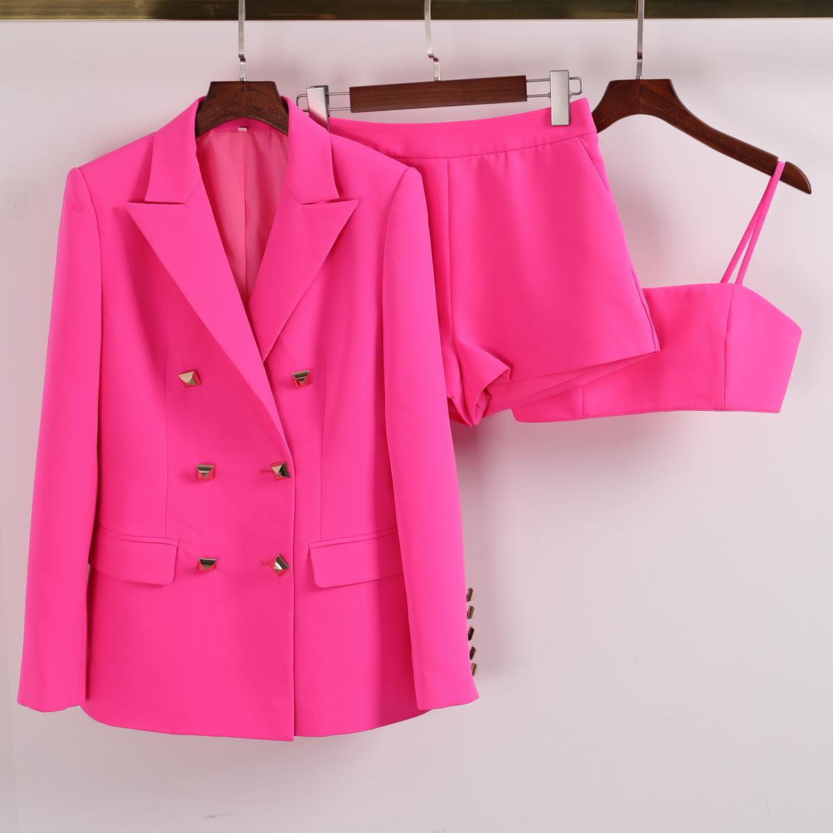 Premium sense royal sister style blazer women s 2025 spring and autumn new loose temperament suit corset shorts suit S мерцание