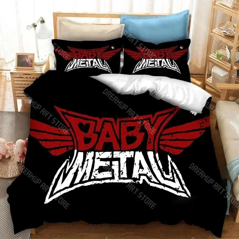 3D Print Babymetal Band Bedding Set Pillowcase Duvet Cover Double Twin Full Queen King Adult Kids Bedclothes Quilt Cover