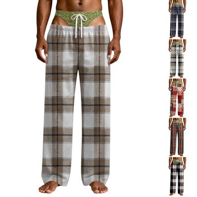 Pantaloni de pijama noi pentru bărbați cu imprimeu de lenjerie intimă, Îmbrăcăminte de noapte amuzantă, Pantaloni lungi
