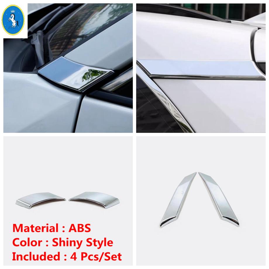 

For Toyota Rav 4 Rav4 -2025 Carbon Fiber Color Car Door Window Bracket A Pillar Protection Cover C Pillar Trim ABS Sticker Chrome