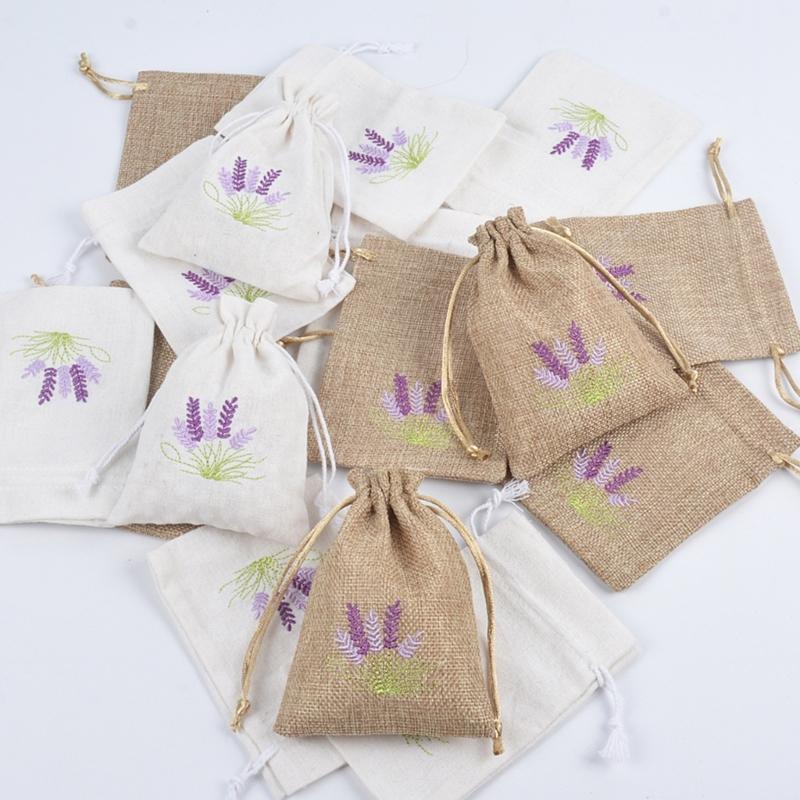 Set Of 12 Aromatics Lavenders Pouches In Cotton and Linen with Drawstrings Lavenders Bags for Home Fragrances