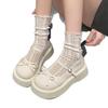 Small Leather Shoes Women's Summer New Trendy and Retro Thick Soles Increase Height Mary Jane Shallow Mouth Women