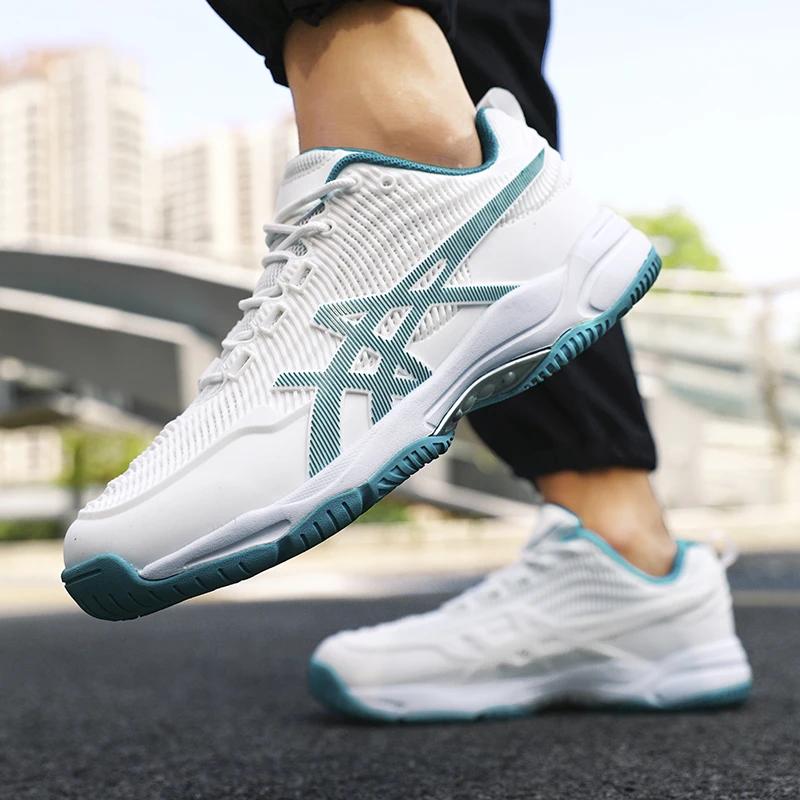 Fashion Badminton Shoes for Men and Women Luxury Design Field Training Mesh Breathable Flat Tennis Shoes Luxury Deisgn Mens Sneakers