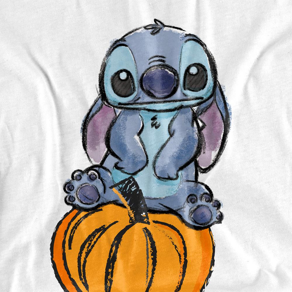 Lilo & Stitch Unisex Adult Pumpkin Sketch T-Shirt