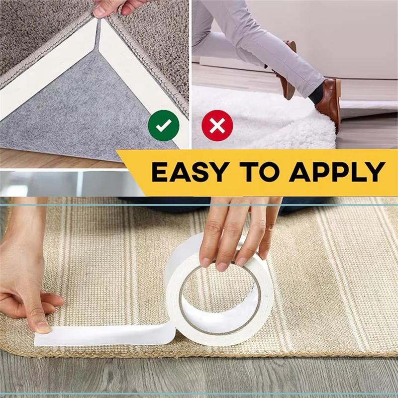 ABKY-50Mm Carpet Tape Double Sided For Area Rug Carpet Adhesive Removable Multi-Purpose Binding Tape Cloth Floor