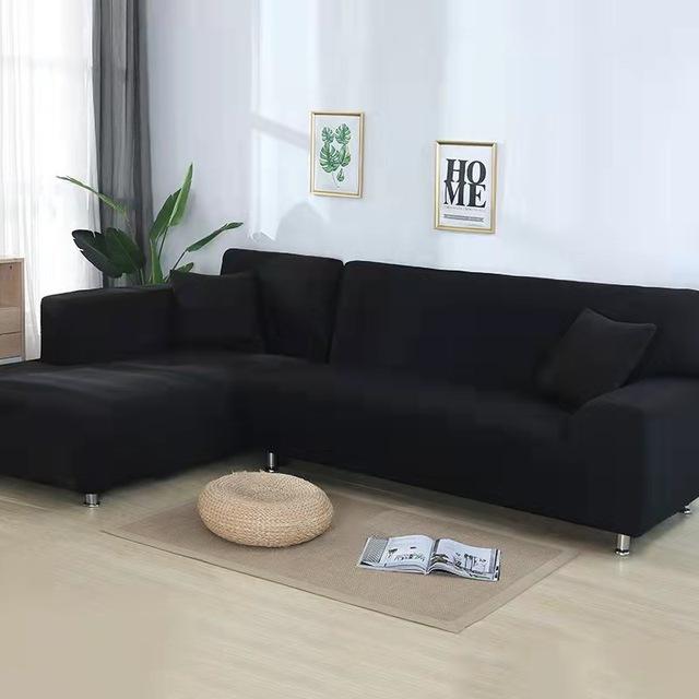 Elastische L-Form Sofabezug Überwurf für Eck-Chaiselongen-Sofa Schutzbezug für Wohnzimmermöbel Dehnbar