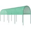 Greenhouse Winter-Resistant Foil Greenhouse with Arched Roof, Ground Anchor Hothouse 400 X 120 X 170cm Green