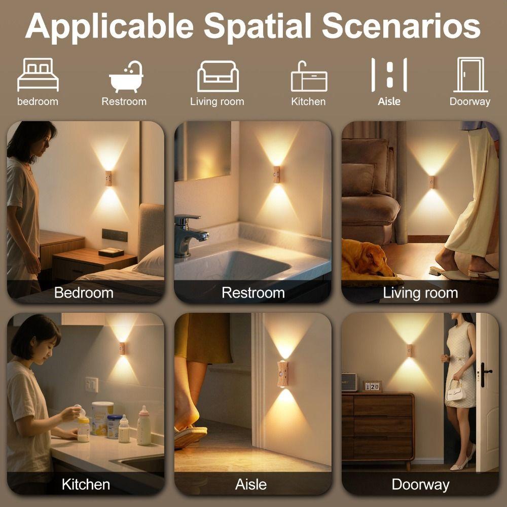 Dual Up Down Lighting PIR Motion Sensor Wall Lamp Waterproof Sconce Light Porch Light