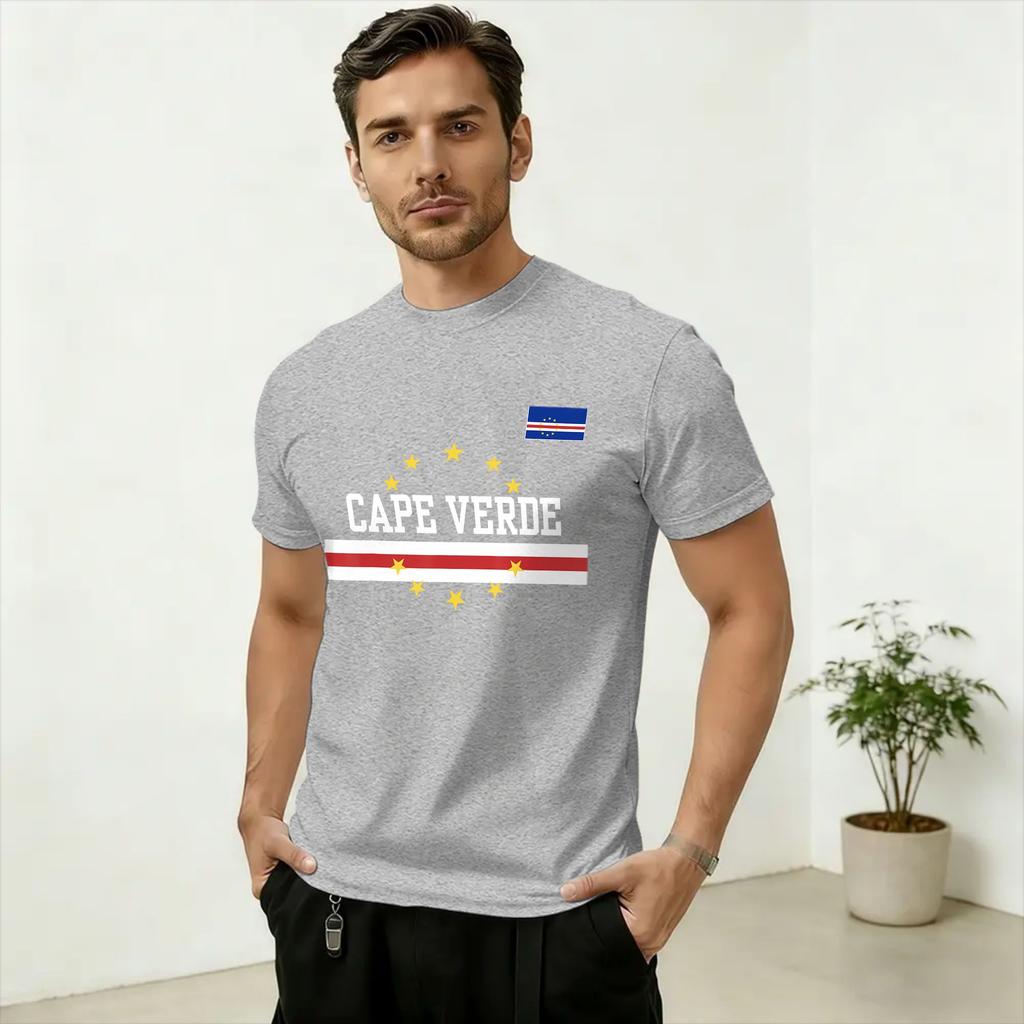 Proud Cabo Verde Flag Cotton T-Shirt For Unisex Summer Streetwear T-Shirts O Neck Fashion Tee Shirt Oversized Loose Clothes