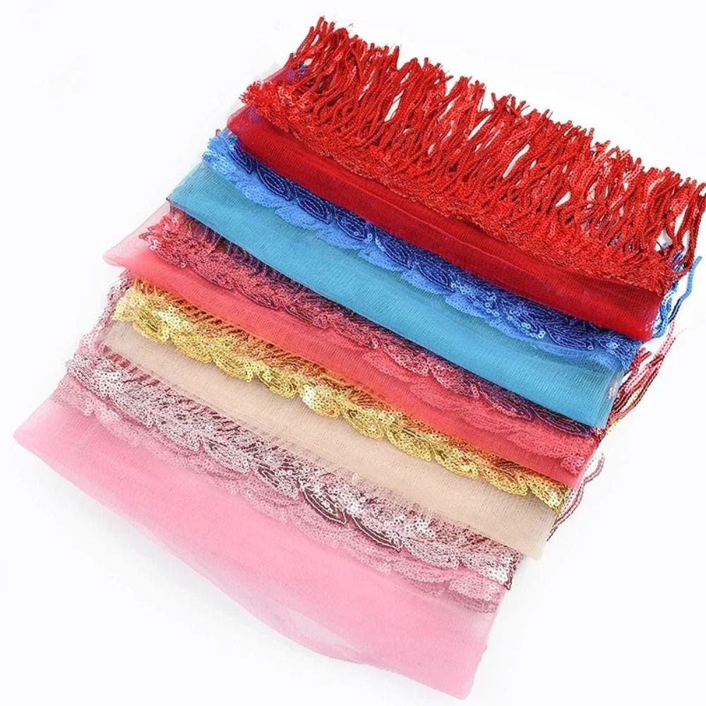 10 Yards 20cm Width Lace Ribbon DIY Accessories Decorative Trimmings Glitter Tassels  Dress Trimming