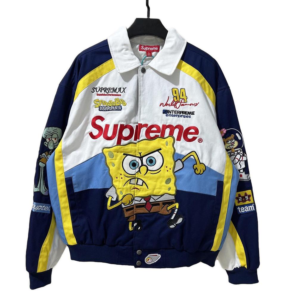 מעיל היפ הופ צבעוני בסגנון רחוב ספוג בוב לגברים - קז'ואל, גזרה רפויה