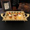 European hollow rectangle light luxury fashion fruit plate high-end fruit plate KTV bar snack plate metal handicrafts