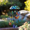 Creative Butterfly Wind Chimes 2D Flat Exquisite Butterfly Hanging Ornaments Advanced Texture Colorful Garden Pendant