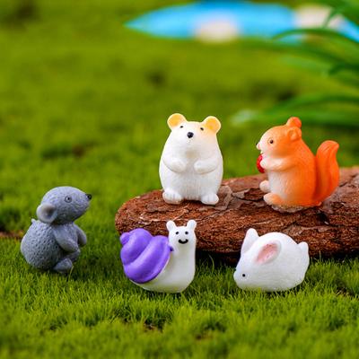 Mini Resin Hamster Rabbit Animal Model DIY Landscape Garden Bonsai Ornaments