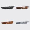 Versatile And Chic Women's Thin Pu Leather Belt Set With Elegant Silver Buckle