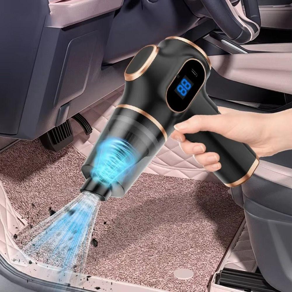 LCD Display Car Vacuum Cleaner 4500Pa High Power Portable Vacuum Cleaner  Car Cleaning