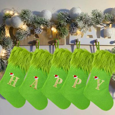 Holiday Party Decor Christmas Decor Christmas Tree Decoration Green Christmas Socks