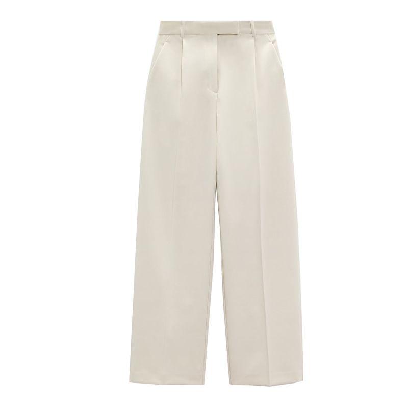 Autumn Straight-leg Professional Black High Waist Loose Pants