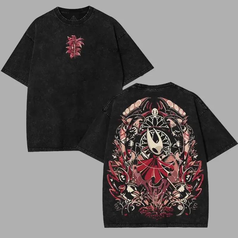 Classic Game Characters Cartoon Elements Men T-shirts Gothic Clothing Characters Washed and Worn T-shirts Sports Streetwear